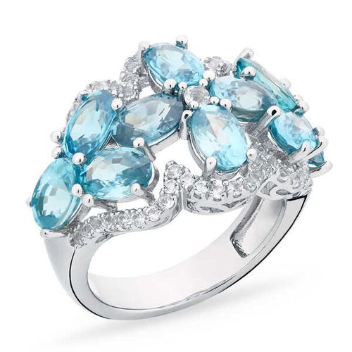 Anel em Prata 925 com Zircônias Naturais 151031