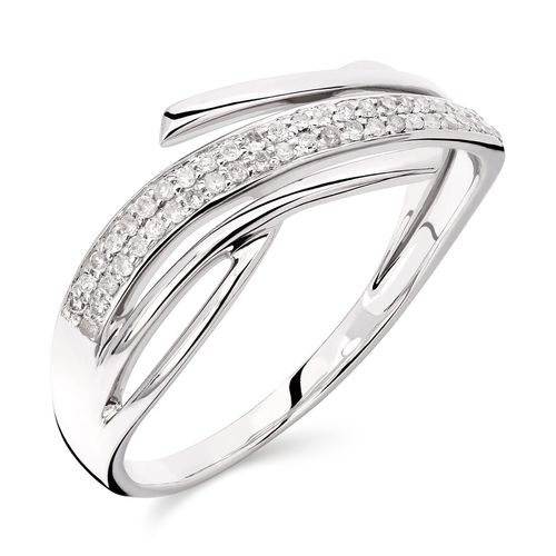 Anel em Ouro Branco 18k com Diamantes 148819