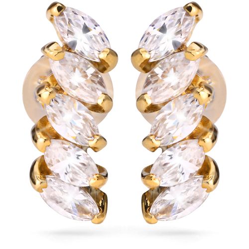 Par de Brinco Infantil em Ouro Amarelo 18 k com Zirconias 199434