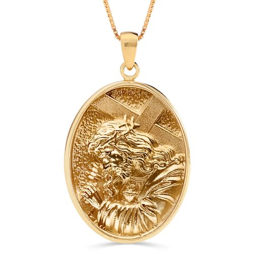 Pingente em Prata 925 Cristo com a Cruz 197649 Pingente em Prata 925 Cristo com a Cruz 197649