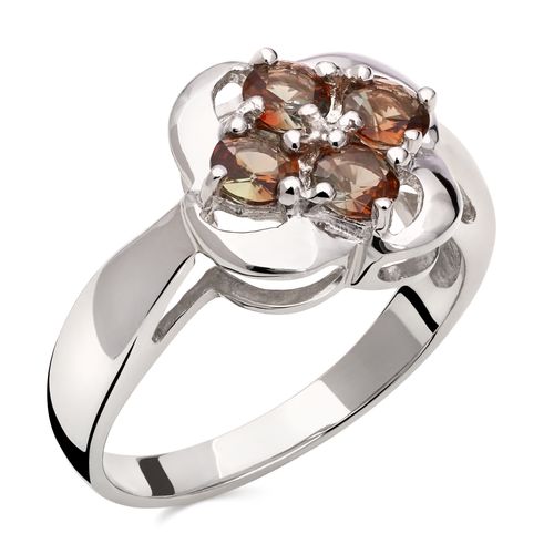 Anel Flor em Prata 925 com Andalusita 155412