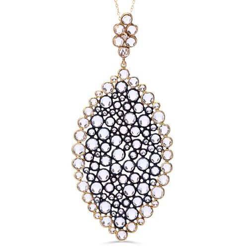 Pingente Linha Setara em Prata 925 com Topazios Brancos 195524