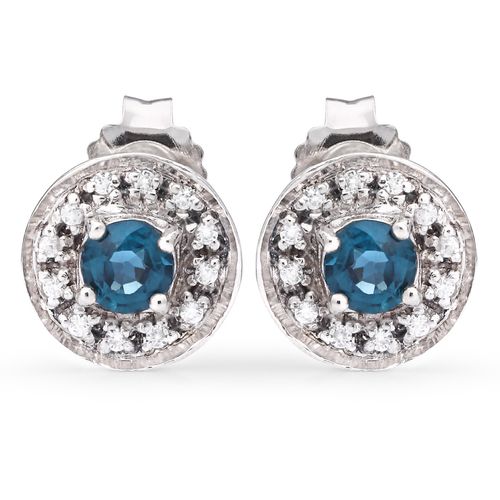 Par de Brincos em Prata 925 com Kianites e Zirconias 172894