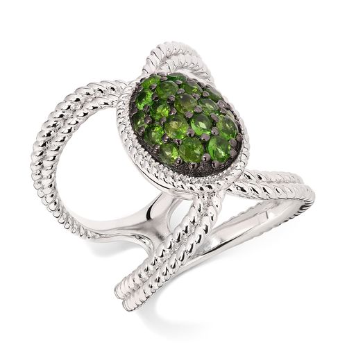 Anel em Prata 925 com Cromodiopside 151429