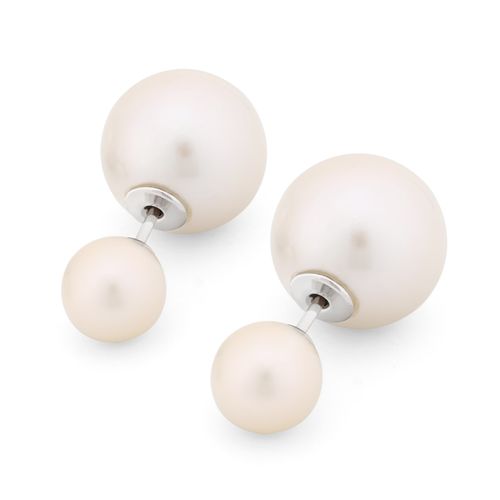 Par de Brinco em Prata 925 com Pérolas Brancas 149600