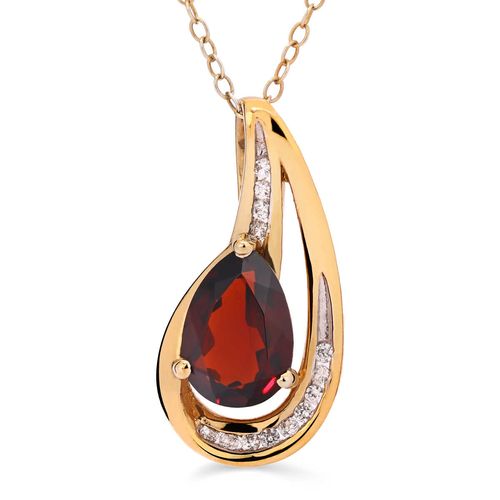 Pingente em Prata 925 com Granadas e Safiras 129610