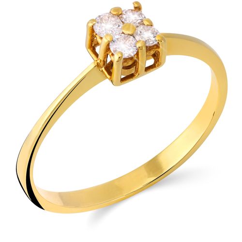 Anel em Ouro Amarelo de Diamante 191741