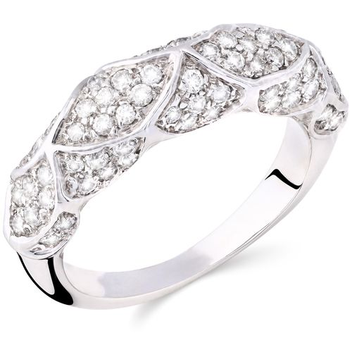 Anel em Ouro Branco Com Diamantes 133808