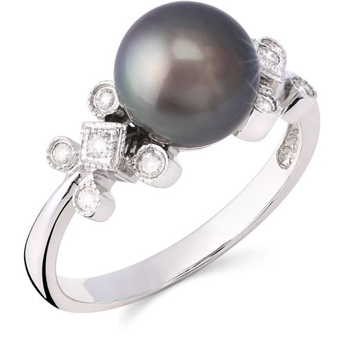 Anel em Ouro Branco com Pérola Furta Cor 115134