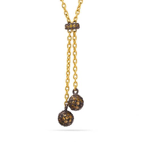 Colar Linha Ara Collection em Ouro Amarelo 23,64 k com Safiras Amarelas 102433