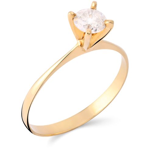 Solitário em Ouro Amarelo 18 k com Diamante 143391