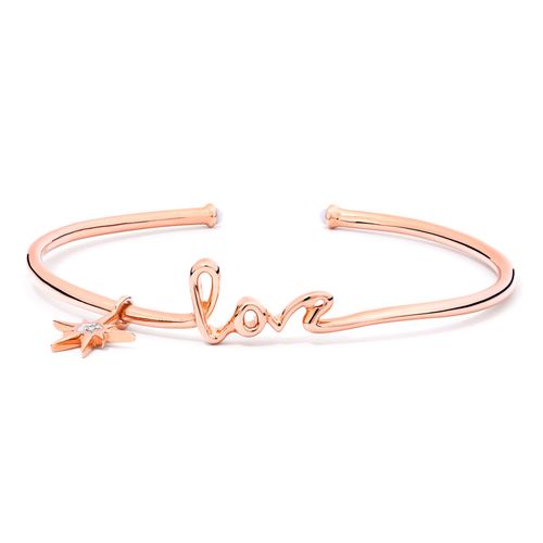173595-Bracelete em Prata 925 Love Eva LaRue com Calcedônia e Diamante 173595