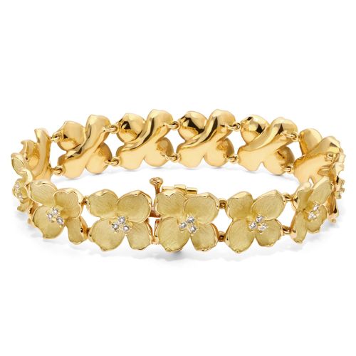 126285-Pulseira Linha Giovanni em Ouro Amarelo 18k com Diamantes 126285