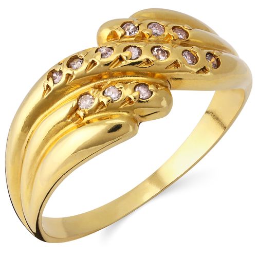 178061-Anel em Ouro Amarelo com Diamantes 178061