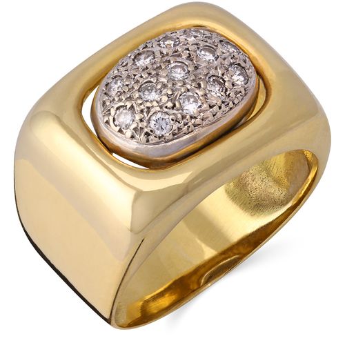 153116- Anel em Ouro Amarelo com Diamantes 153116