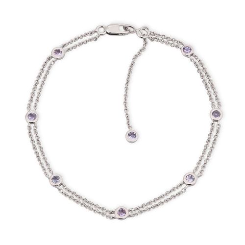 176189-Pulseira em Prata 925 com 8 Tanzanitas 176189