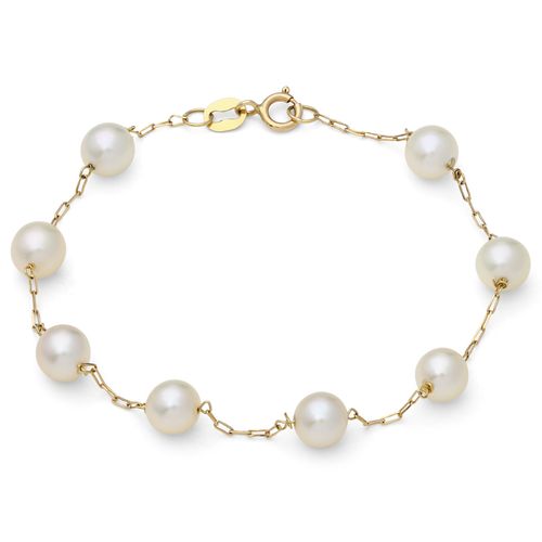 194765-Pulseira em Ouro Amarelo 18k com Perolas 194765