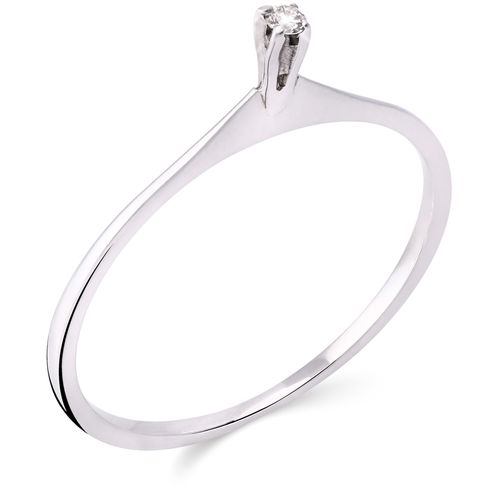198936-Anel em Ouro Branco 18k com Diamante 198936
