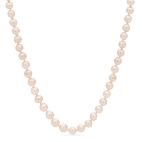 105963-Colar em Ouro Branco 14 k com Pérolas Brancas Akoya 105963
