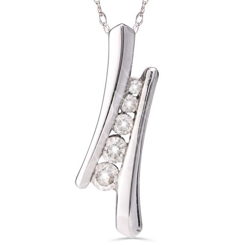107417-Pingente de Ouro Branco com Diamantes 107417