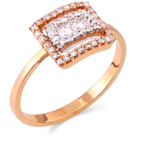 123094-Anel em Ouro Rosé com Diamantes 123094