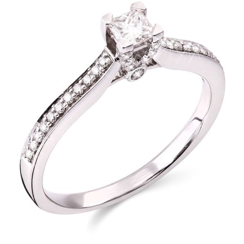154646-Anel em Ouro Solitário com Diamantes 154646