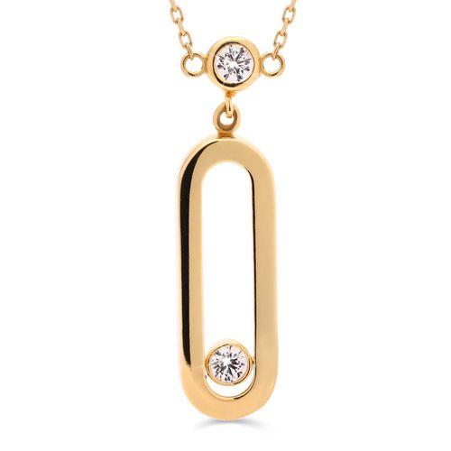 190027-Pingente ouro Amarelo 18k com Zirconias 190027