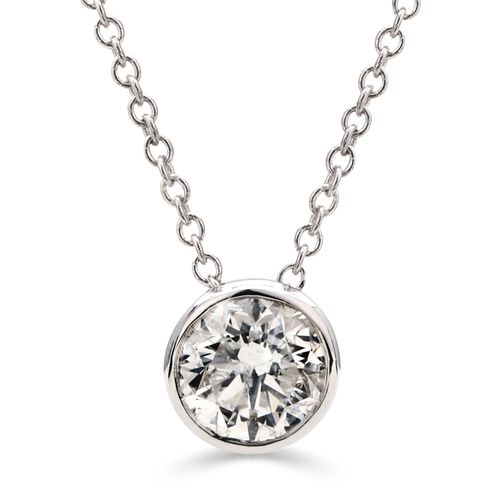191454-Pingente em Ouro Branco 18k com Diamante Aprox. 50 pts 191454